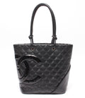 Chanel Tote Silver Cambon Line Lambskin