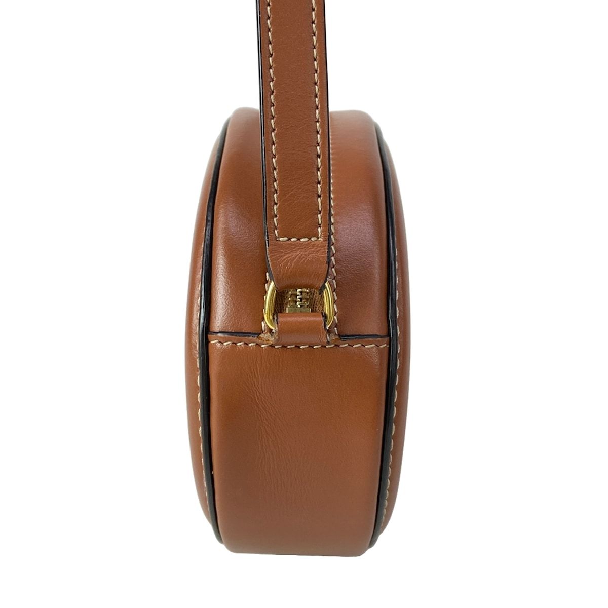Celine Shoulder Bag Crossbody Oval Pass Cuill Triomphe Brown — view 4