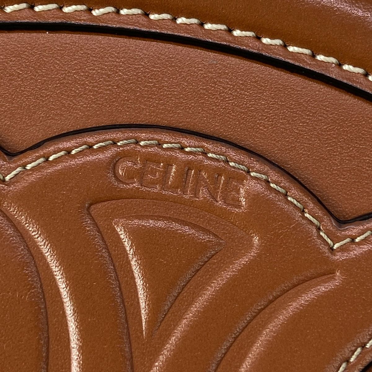 Celine Shoulder Bag Crossbody Oval Pass Cuill Triomphe Brown — view 8