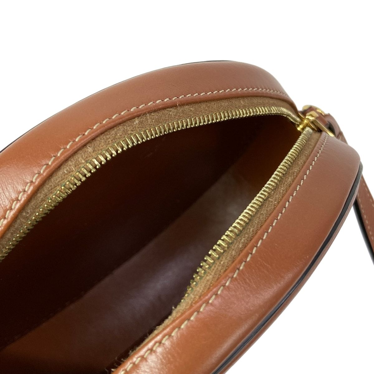 Celine Shoulder Bag Crossbody Oval Pass Cuill Triomphe Brown — view 7