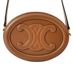 Celine Shoulder Bag Crossbody Oval Pass Cuill Triomphe Brown — view 3