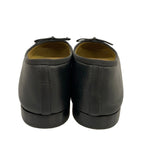 Chanel Flat Shoes 37.5 C Black CC Logo Ribbon Leather Lambskin — view 6