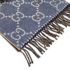 Gucci Scarf Navy GG Pattern Wool — view 4