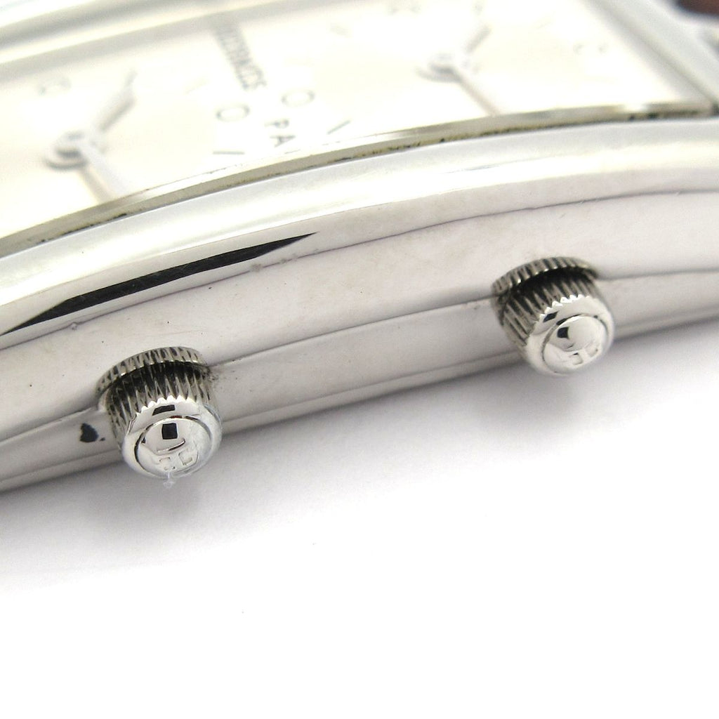 Hermes Watch Capecod Duzon Double Tour SS Leather Belt Silver — view 8