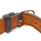 Hermes Watch Leather L Black Orange — view 4