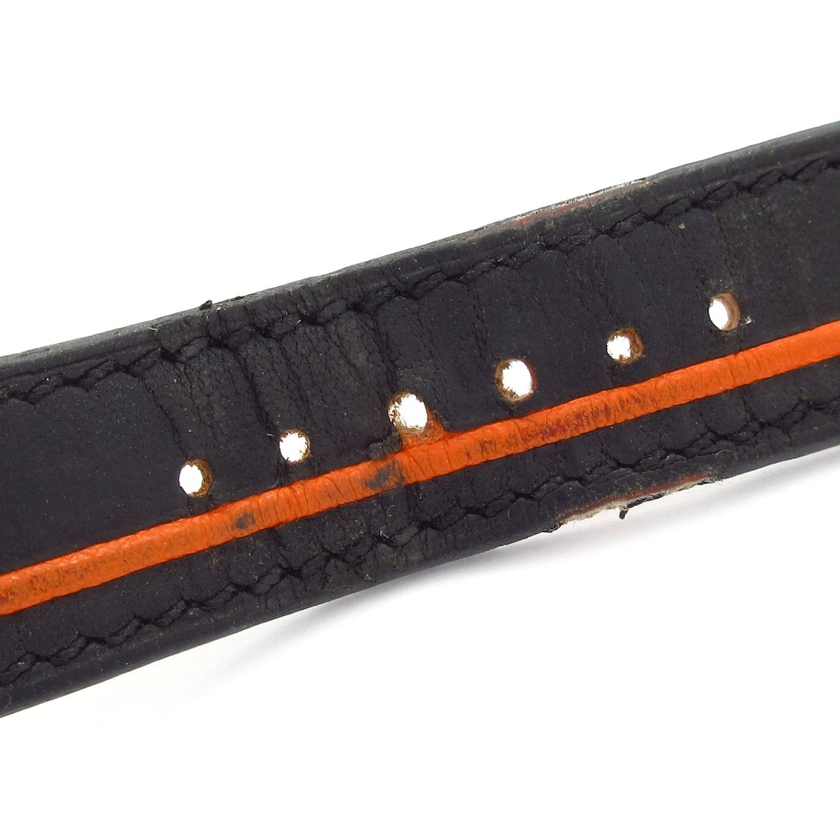 Hermes Watch Leather L Black Orange — view 7
