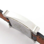 Hermes Watch Leather L Black Orange — view 9