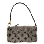 Louis Vuitton Handbag Monogram Vison Pochette Mila MM Grime Mink