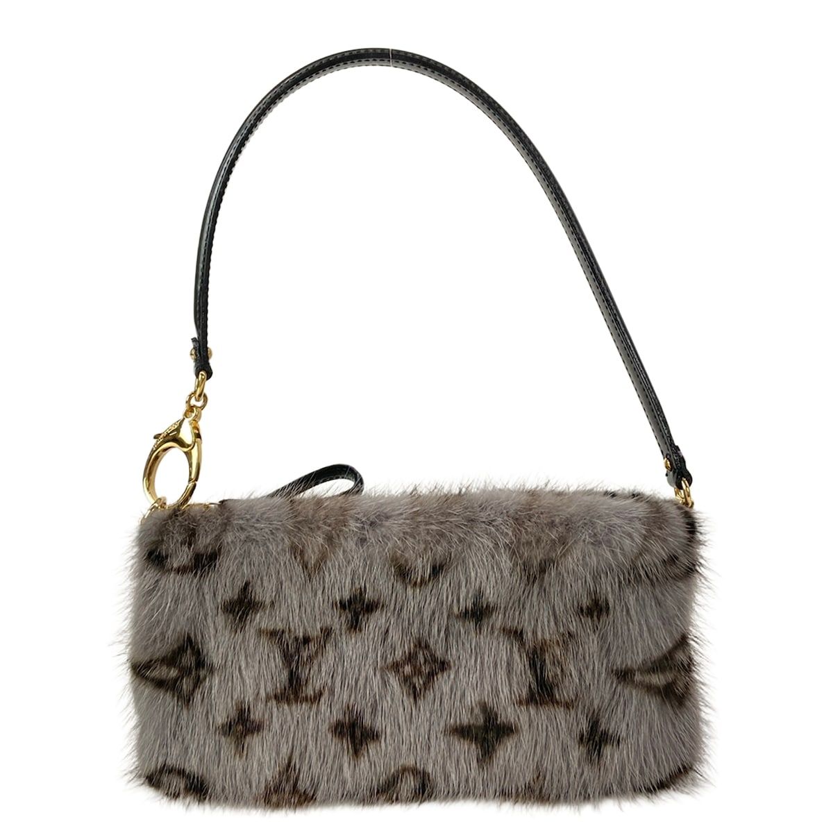 Louis Vuitton Handbag Monogram Vison Pochette Mila MM Grime Mink