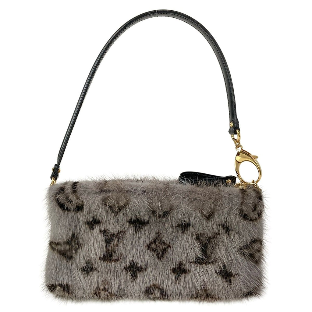 Louis Vuitton Handbag Monogram Vison Pochette Mila MM Grime Mink — view 3
