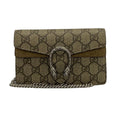 Gucci Shoulder Bag Dionysus GG Plus Supreme Beige Dark Brown Chain