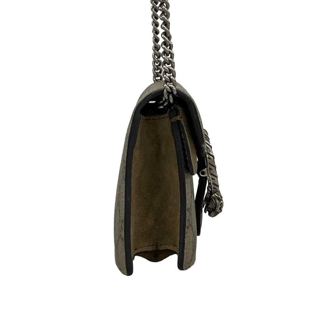Gucci Shoulder Bag Dionysus GG Plus Supreme Beige Dark Brown Chain — view 2