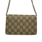 Gucci Shoulder Bag Dionysus GG Plus Supreme Beige Dark Brown Chain — view 3