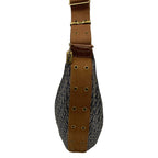 Dior Shoulder Bag Street Chic Beige Navy Brown Leather — view 4