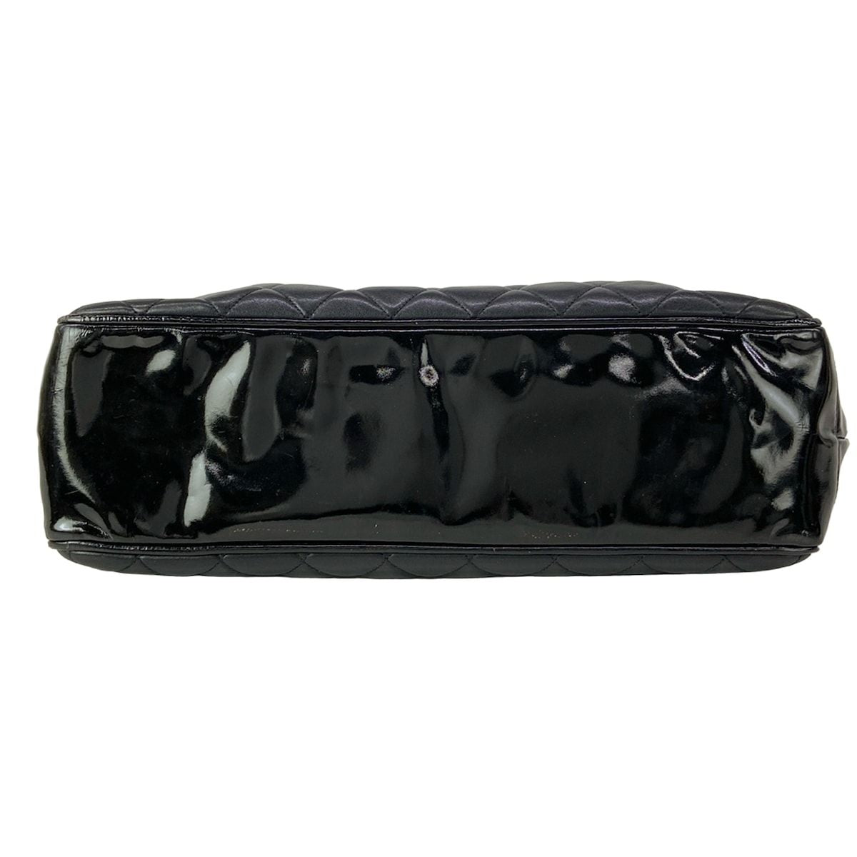 Chanel Tote Quilted Black Chain Shoulder Gold Leather Lambskin — view 5