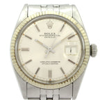 Rolex Watch Datejust SS 18k White Gold Winding Bracelet 22 Links Plastic