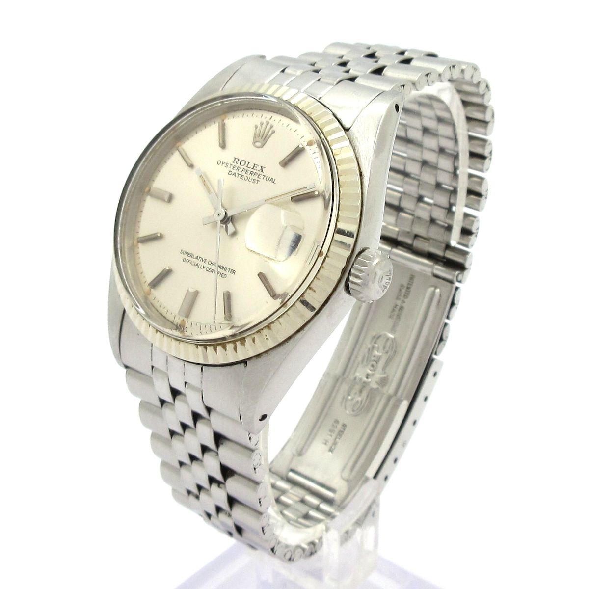 Rolex Watch Datejust SS 18k White Gold Winding Bracelet 22 Links Plastic — view 2