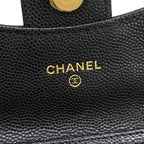 Chanel Wallet Classic Mini Chain Quilted Black Gold Shoulder — view 4