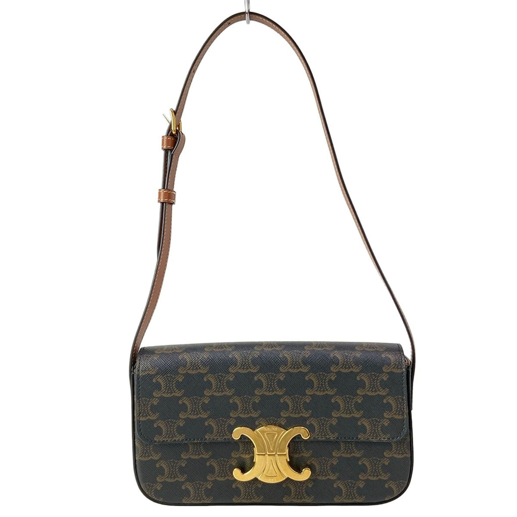 Celine Shoulder Bag Claude Triomphe Canvas