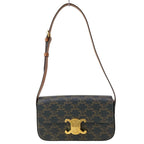 Celine Shoulder Bag Claude Triomphe Canvas