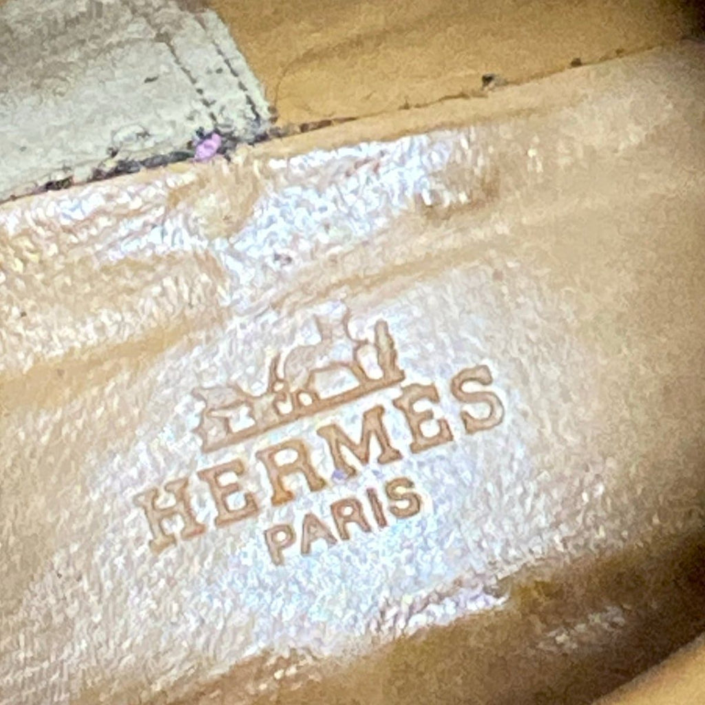 Hermes Long Boots 35.5 Jumping Beige Kelly Buckle Silver Leather — view 9