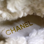 Chanel Short Boots 36 Light Beige Black Leather — view 7