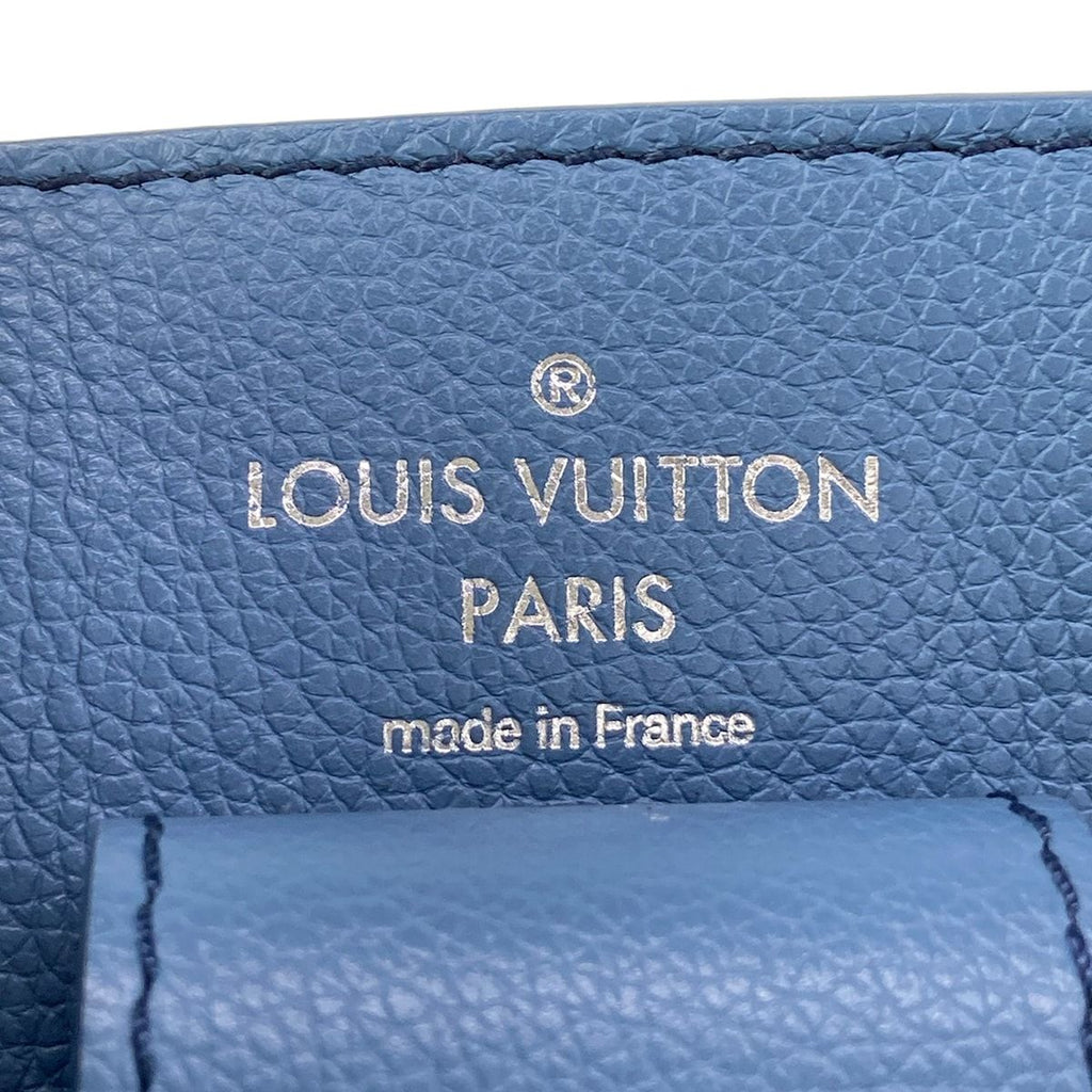 Louis Vuitton Shoulder Bag Lockme Bucket Blue Jean Leather — view 9