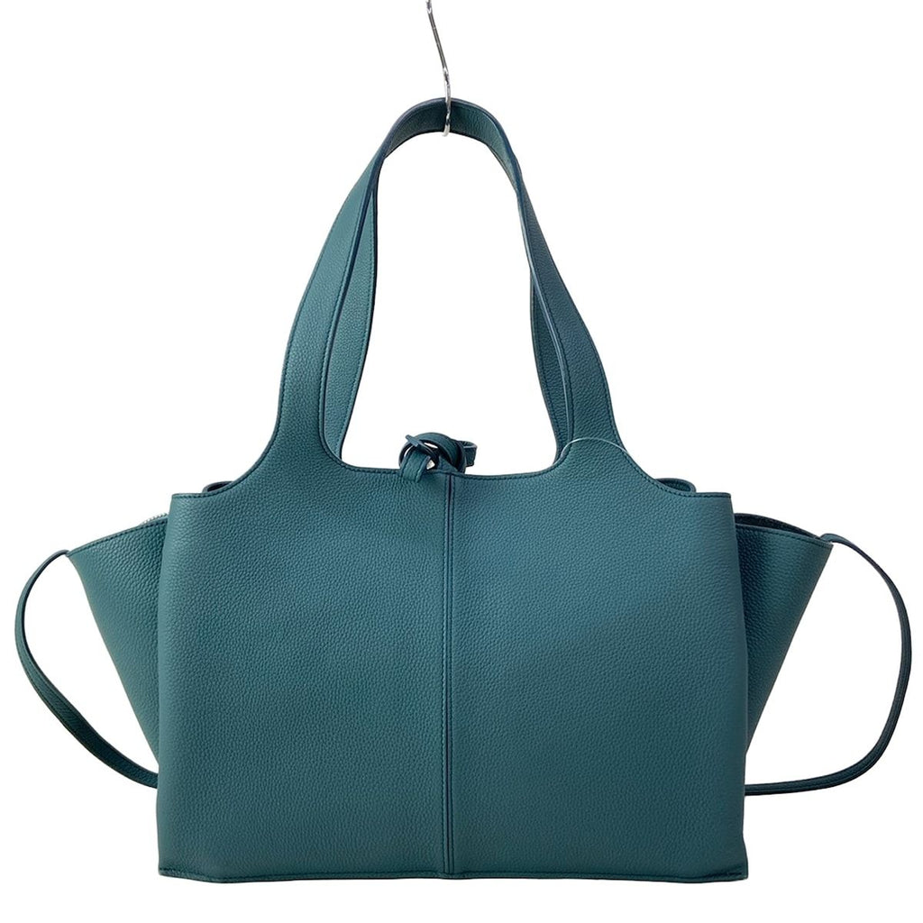 Celine Shoulder Bag Trifold Small Blue Green Leather — view 3