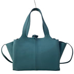 Celine Shoulder Bag Trifold Small Blue Green Leather — view 3