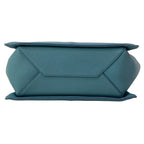 Celine Shoulder Bag Trifold Small Blue Green Leather — view 5
