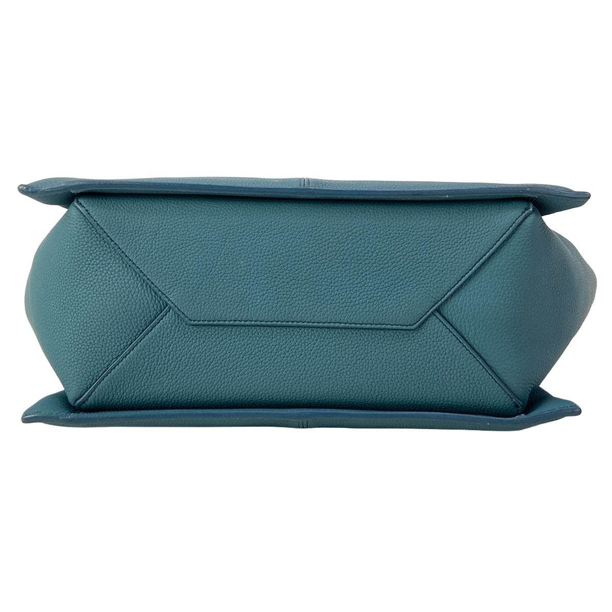 Celine Shoulder Bag Trifold Small Blue Green Leather — view 5