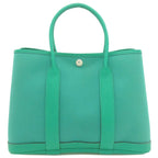 Hermes Garden Party TPM Silver Handbag Toile Officier
