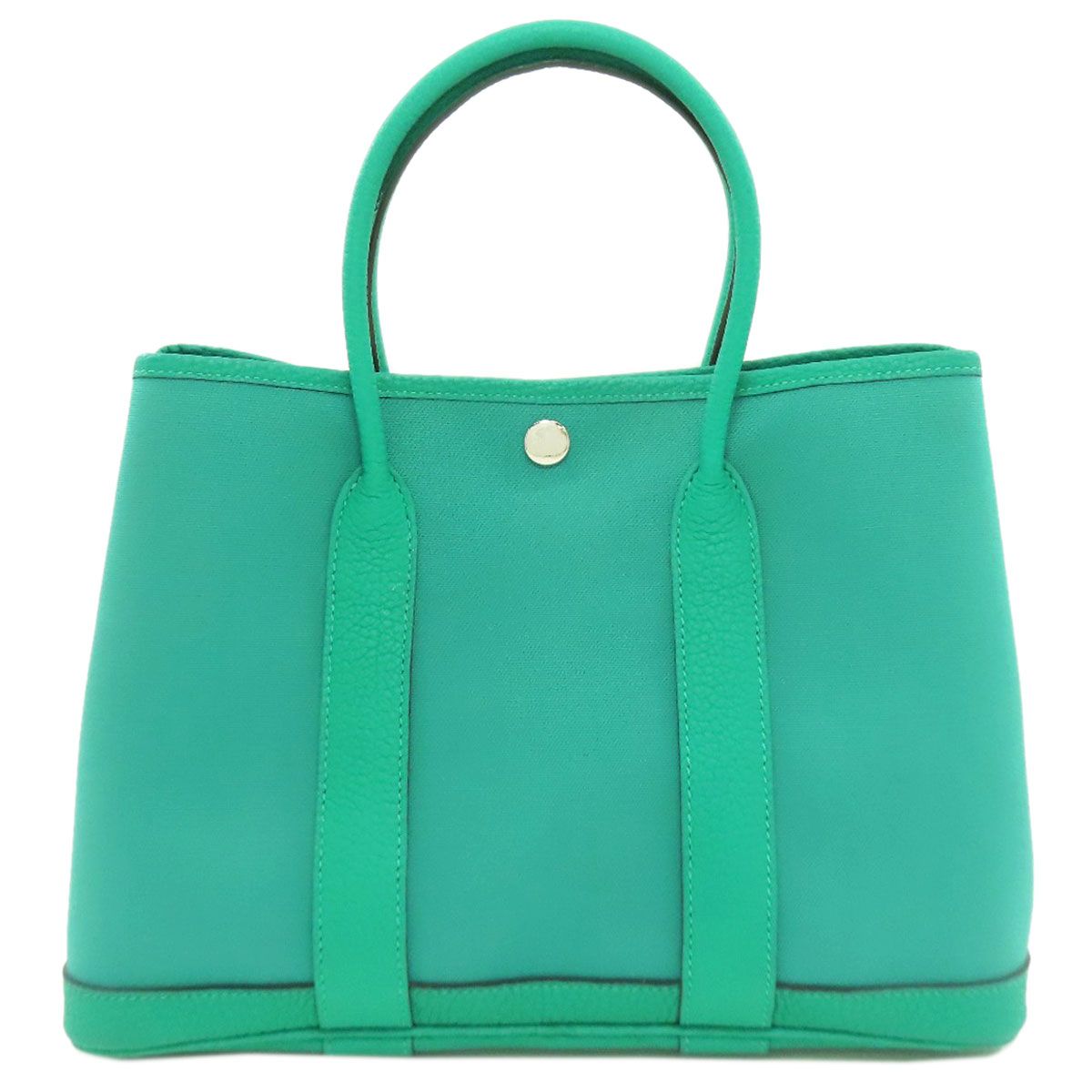 Hermes Garden Party TPM Silver Handbag Toile Officier — view 2