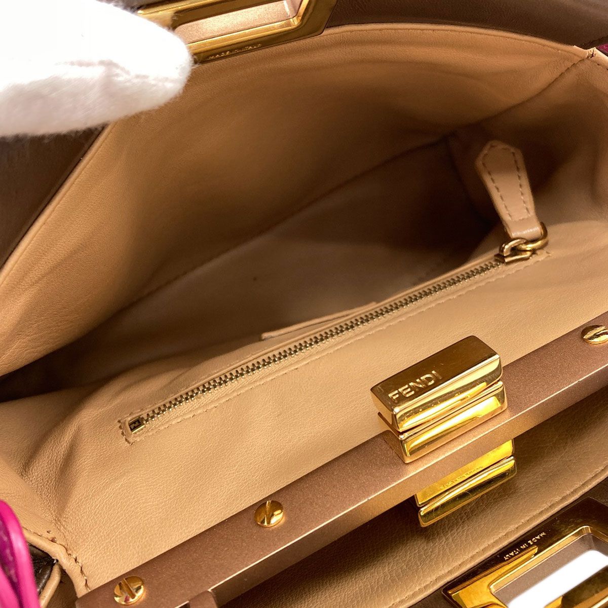 Fendi Peekaboo Mini 2-Way Handbag Leather — view 6