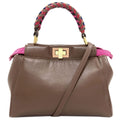 Fendi Peekaboo Mini 2-Way Handbag Leather