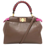 Fendi Peekaboo Mini 2-Way Handbag Leather