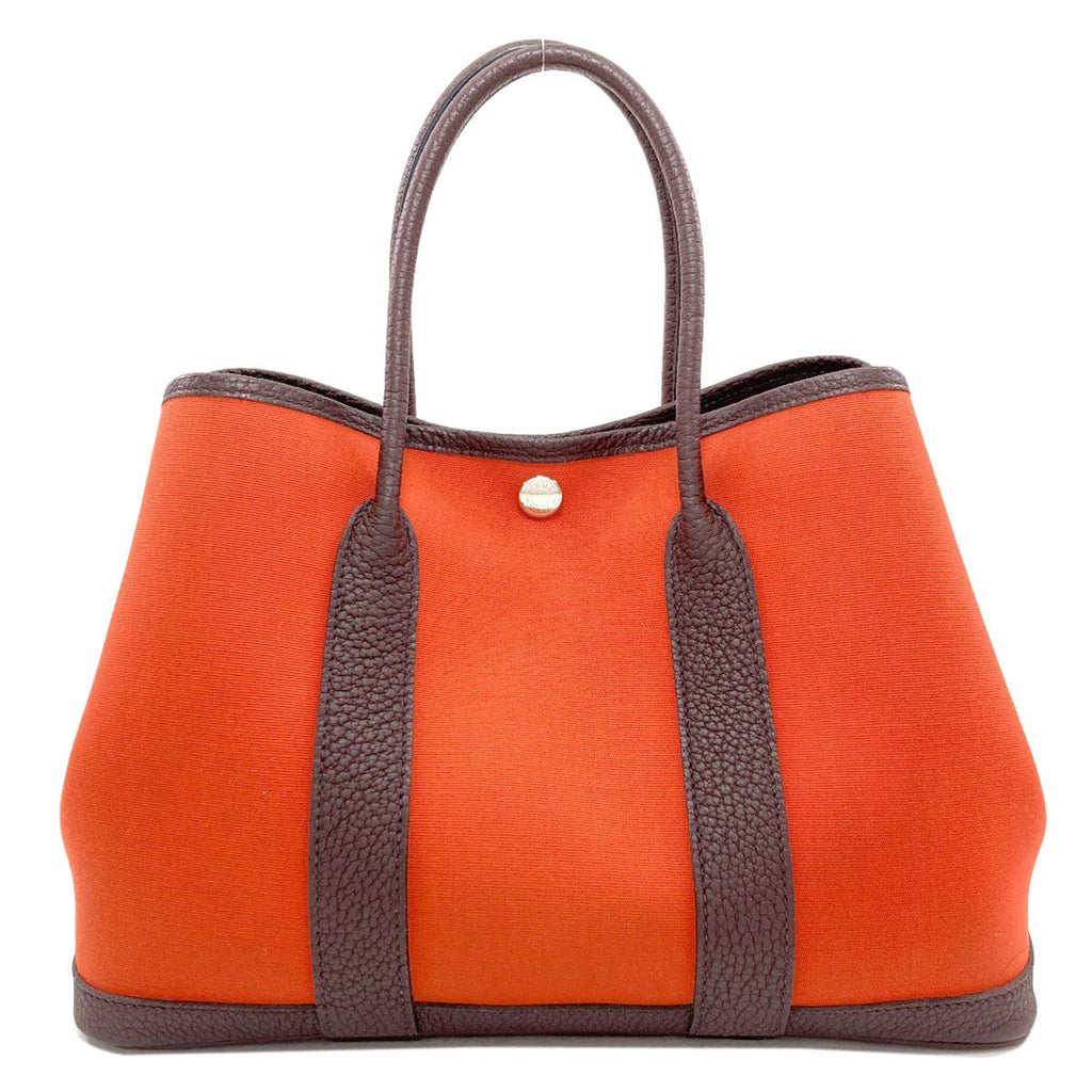 Hermes Garden Party TPM Silver Handbag Toile Officier — view 2