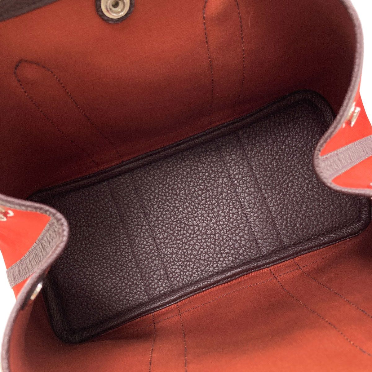 Hermes Garden Party TPM Silver Handbag Toile Officier — view 5
