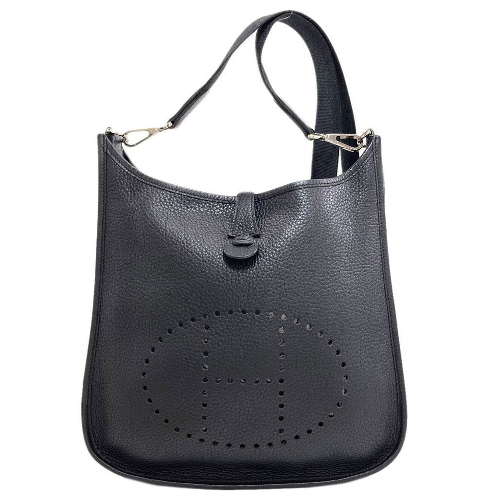 Hermes Evelyne 1 PM Silver Shoulder Bag Taurillon