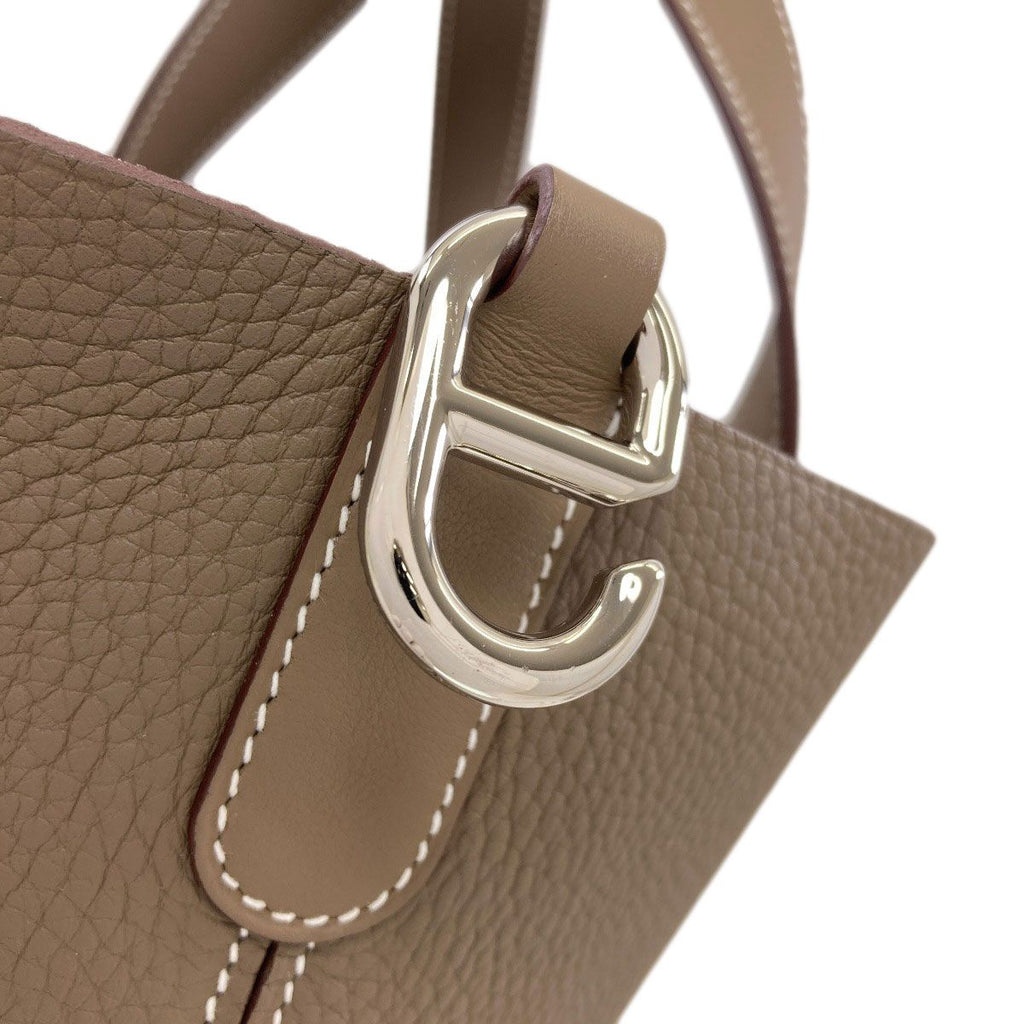 Hermes in the Loop 23 Etoupe Silver Handbag Taurillon — view 8