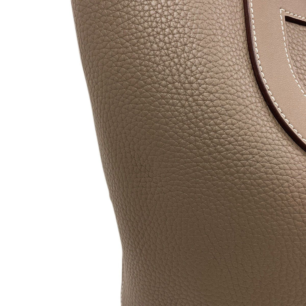 Hermes in the Loop 23 Etoupe Silver Handbag Taurillon — view 9