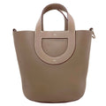 Hermes in the Loop 23 Etoupe Silver Handbag Taurillon