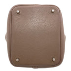 Hermes Picotin Lock MM Etoupe Silver Handbag Taurillon — view 4