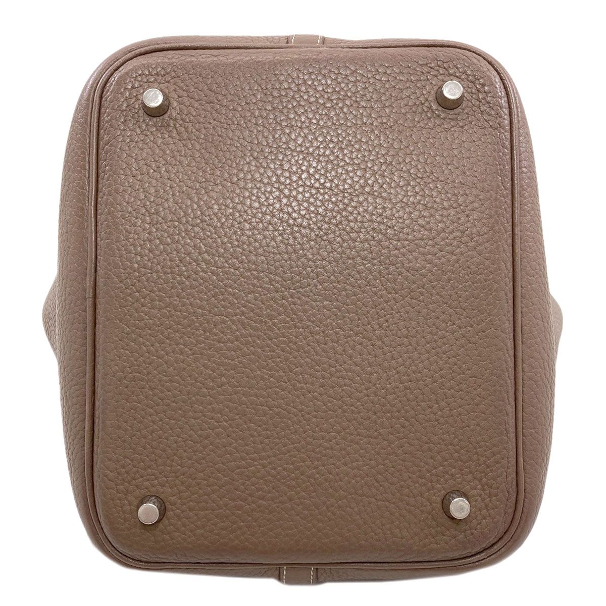 Hermes Picotin Lock MM Etoupe Silver Handbag Taurillon — view 4