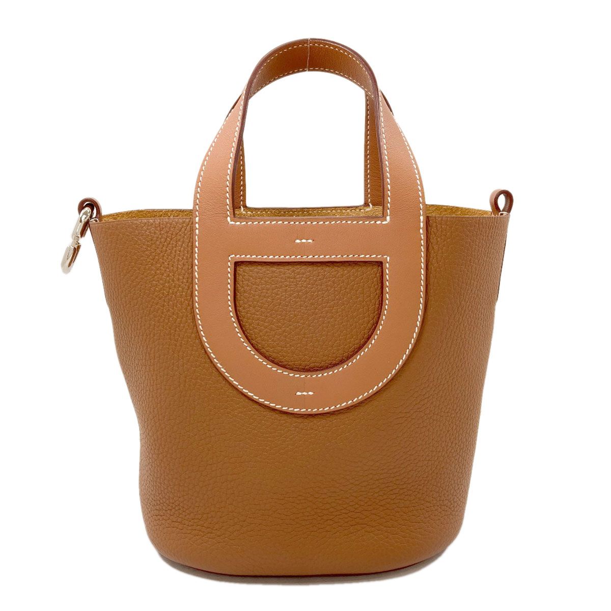 Hermes in the Loop 18 Gold Silver Handbag Taurillon — view 2