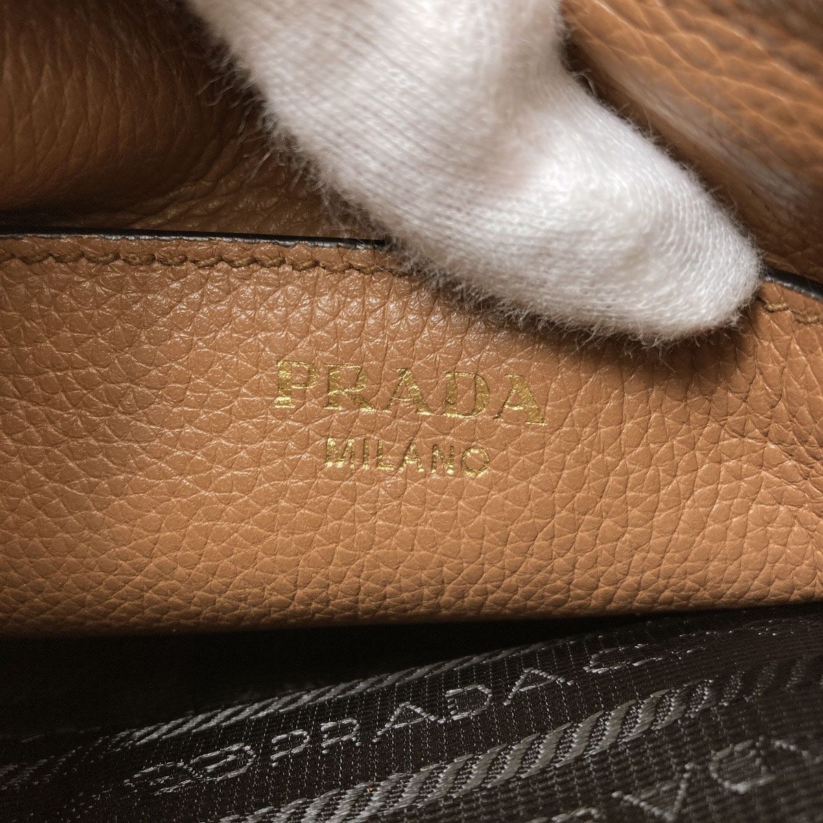 Prada Logo Shoulder Bag Leather — view 6
