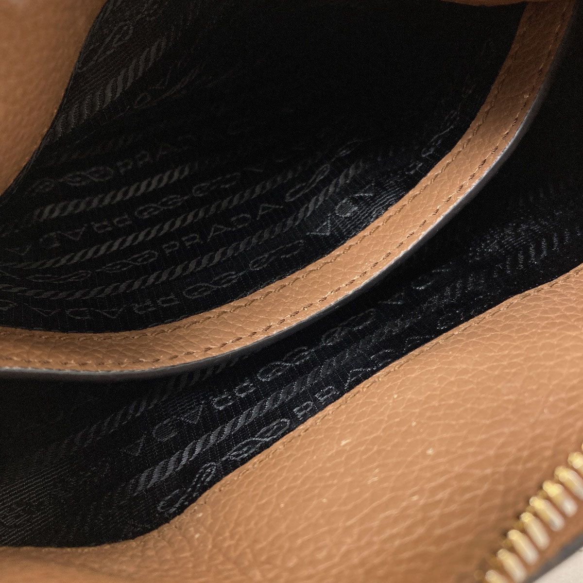 Prada Logo Shoulder Bag Leather — view 8