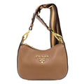 Prada Logo Shoulder Bag Leather