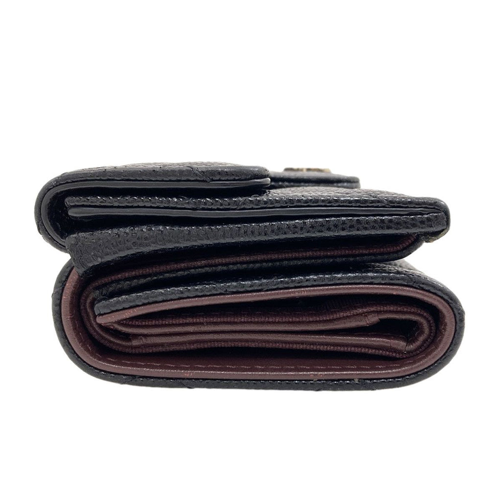 Chanel Quilted Silver Trifold Wallet Grained Calfskin — view 3