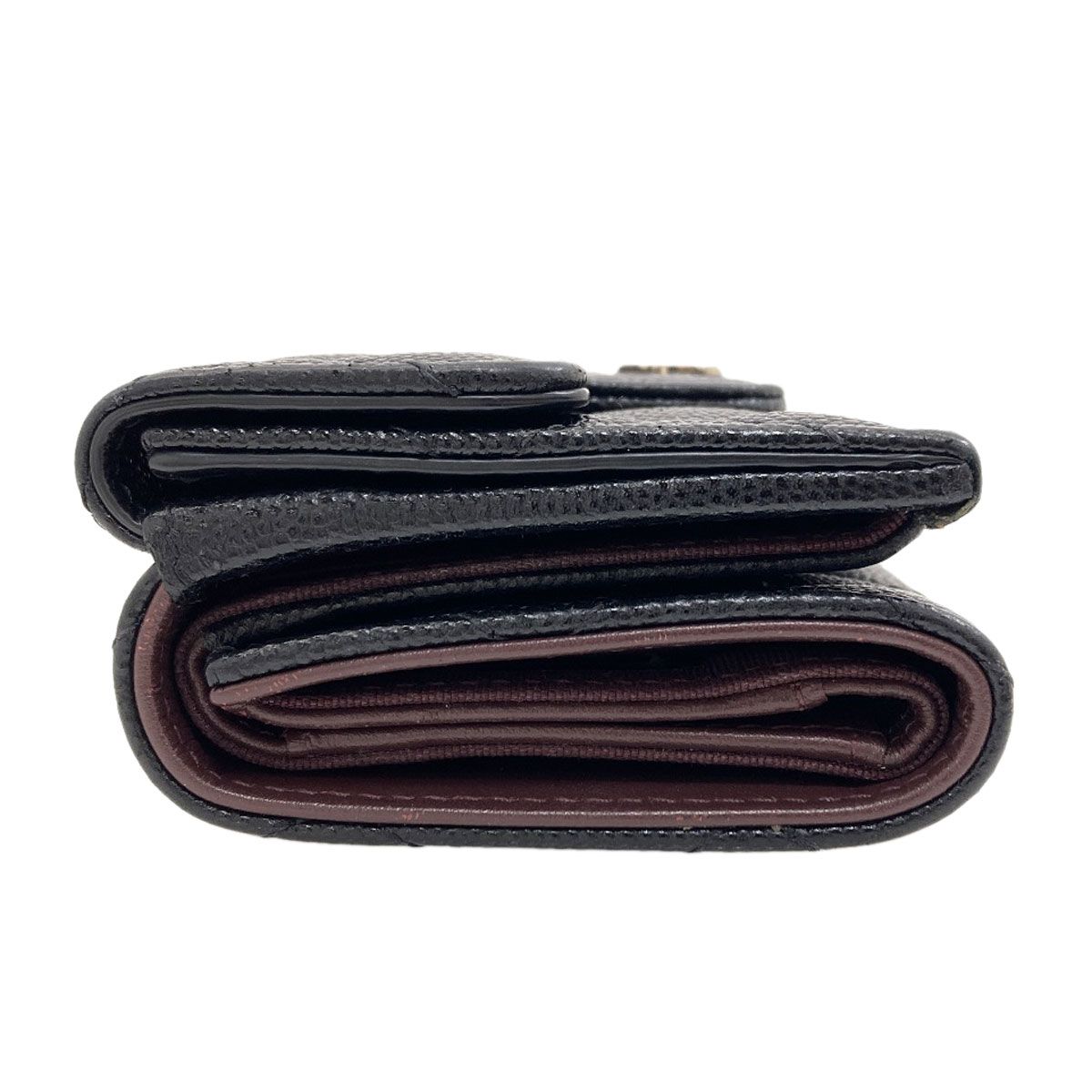 Chanel Quilted Silver Trifold Wallet Grained Calfskin — view 3